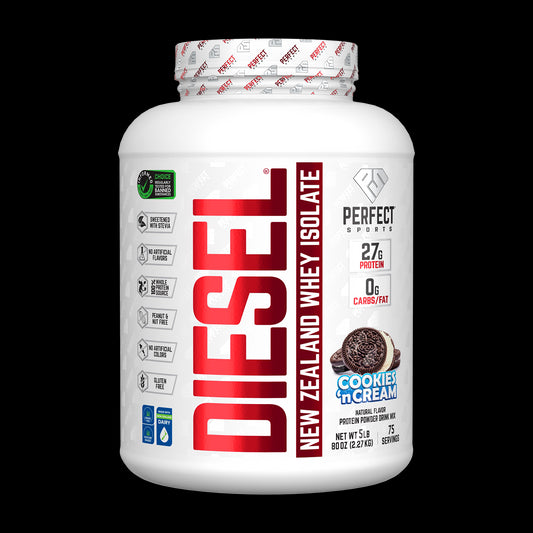 PERFECT Sports, Diesel, New Zealand Whey Isolate, Cookies 'n Cream, 5 lbs (2.27 kg)