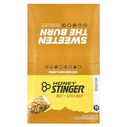 Honey Stinger, Nut + Seed Bar™, Peanut Sunflower Seed, 12 Bars, 1.98 oz (56 g) Each