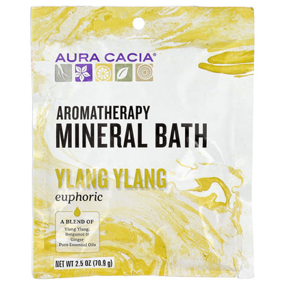 Aura Cacia, Aromatherapy Mineral Bath, Euphoric, Ylang Ylang, 2.5 oz (70.9 g)