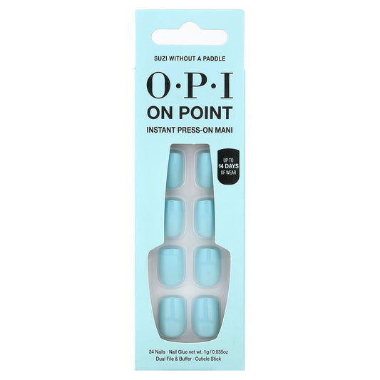 OPI, On Point, Instant Press-On Mani, Short Length, Suzi Without A Paddle , 27 Piece Kit
