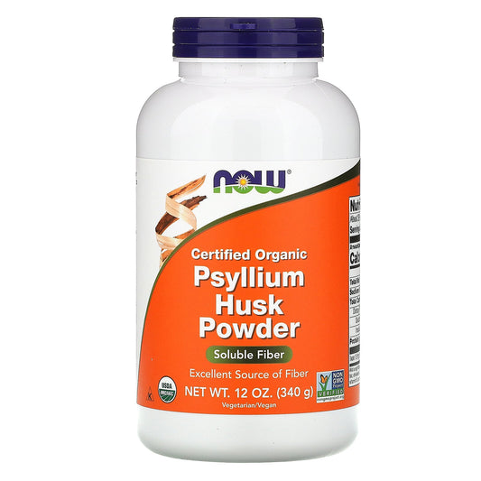 NOW Foods, Certified Organic, Psyllium Husk Powder, 12 oz (340 g)