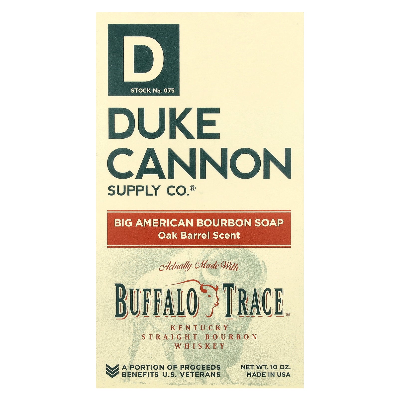 Duke Cannon Supply Co., Big American Bourbon Bar Soap, Oak Barrel Scent, 10 oz