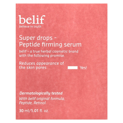 belif, Super Drops, Peptide Firming Serum, 1.01 fl oz (30 ml)