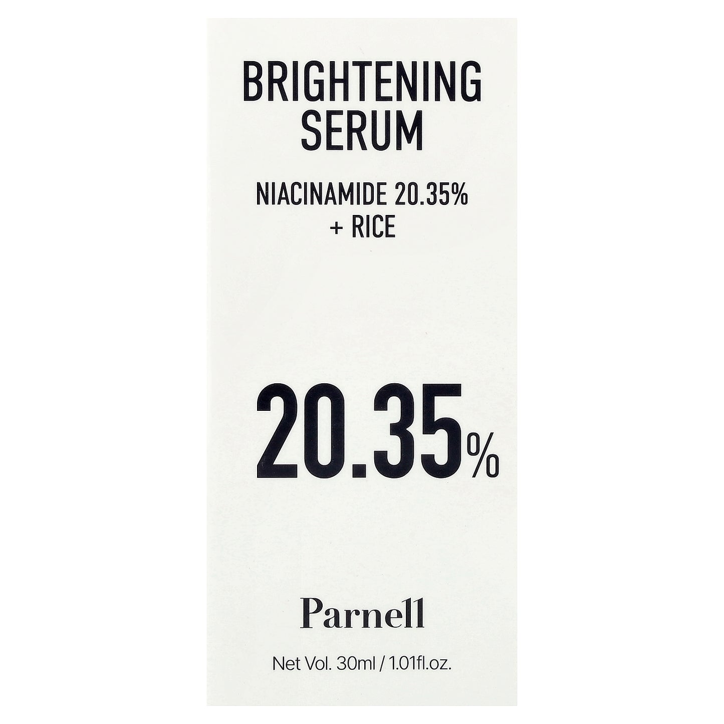 Parnell, Niacinamide 20.35 Rice Brightening Serum, 1.01 fl oz (30 ml)