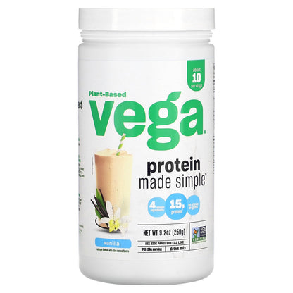 Vega, Plant-Based Protein Made Simple, Vanilla, 9.2 oz (259 g)