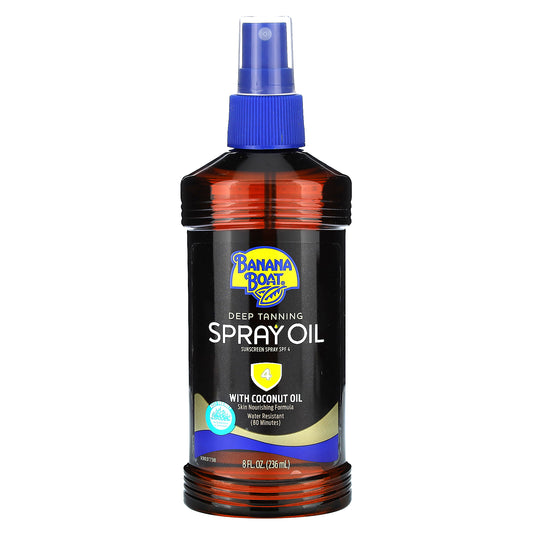 Banana Boat, Deep Tanning Spray Oil with Coconut Oil, SPF 4, 8 fl oz (236 ml)