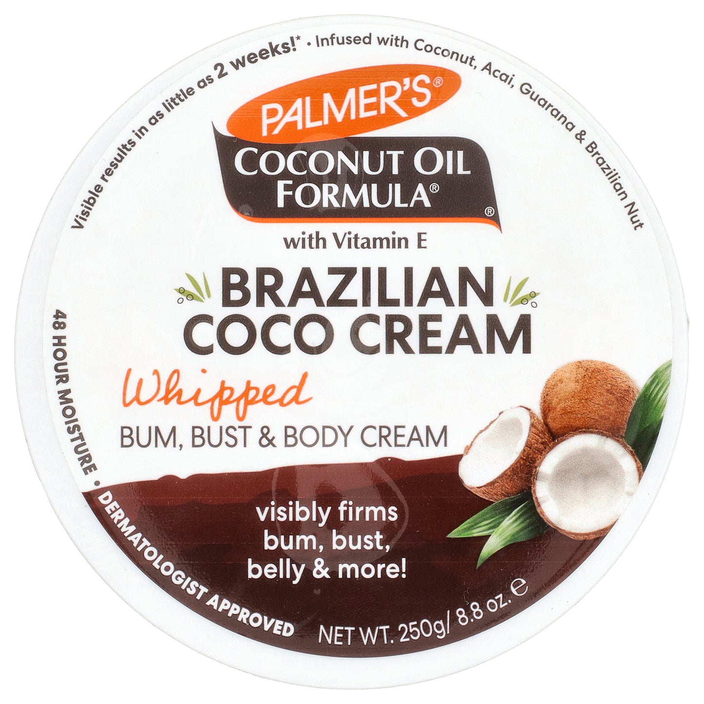 Palmer's, Coconut Oil Formula® with Vitamin E, Brazilian Coco Cream, Whipped, 8.8 oz (250 g)