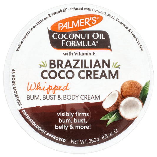 Palmer's, Coconut Oil Formula® with Vitamin E, Brazilian Coco Cream, Whipped, 8.8 oz (250 g)