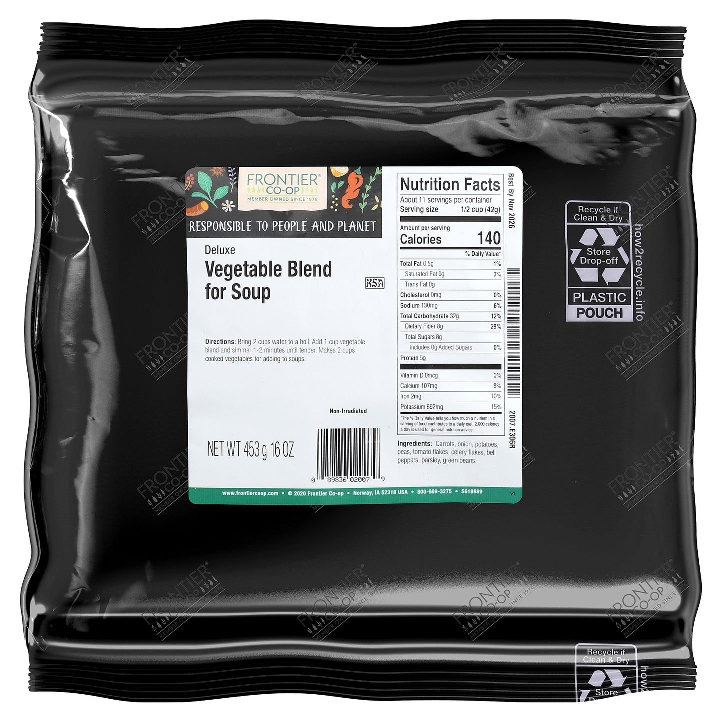 Frontier Co-op, Deluxe Vegetable Blend for Soup, 16 oz (453 g)