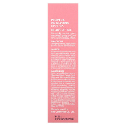 Peripera, Ink Glasting Lip Gloss, 08 Love Of Fate, 0.15 fl oz (4.5 ml)