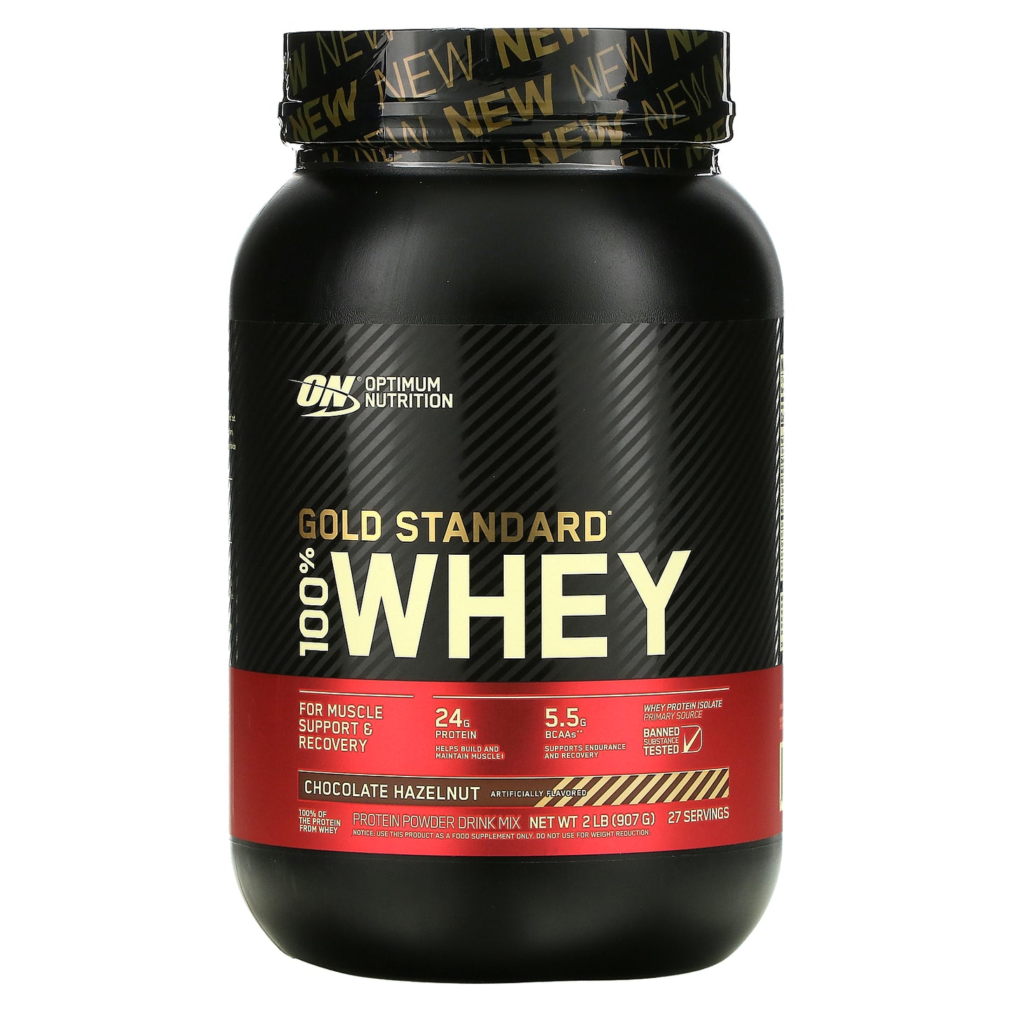 Optimum Nutrition, Gold Standard® 100% Whey, Chocolate Hazelnut, 2 lb (907 g)