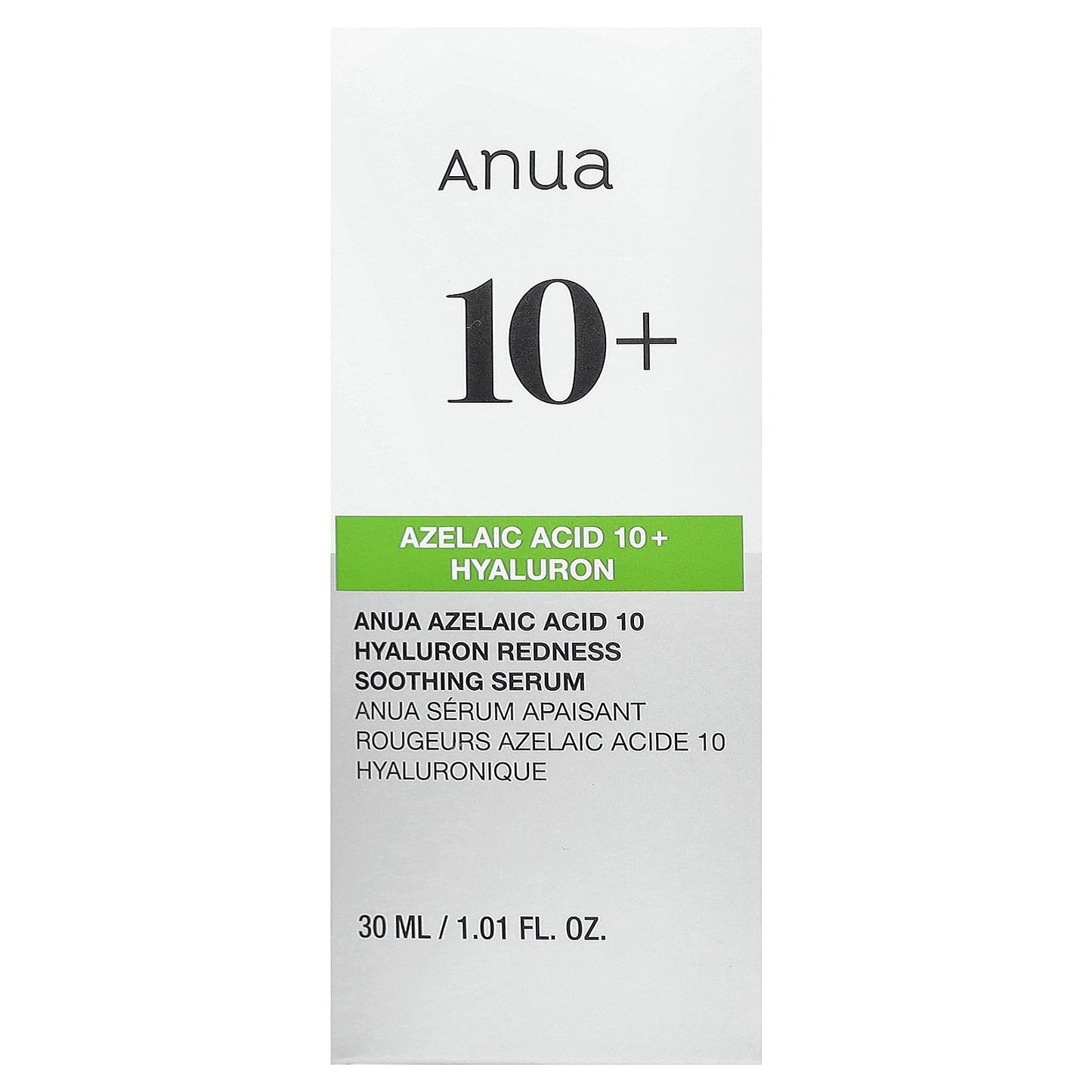 Anua, Azelaic Acid 10 Hyaluron Redness Soothing Serum, 1.01 fl oz (30 ml)