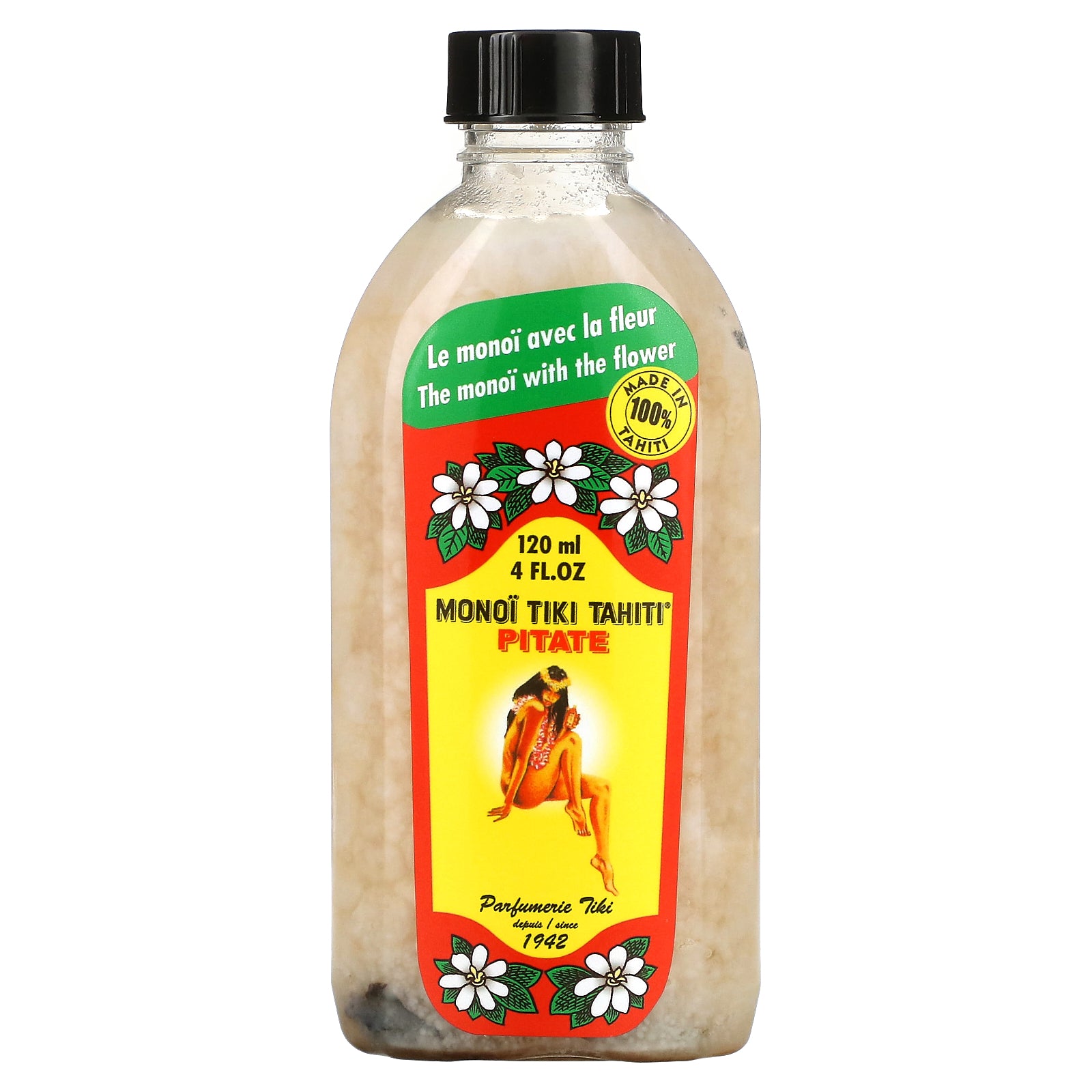 Monoi Tiare Tahiti, Coconut Oil, Pitate , 4 fl oz (120 ml)