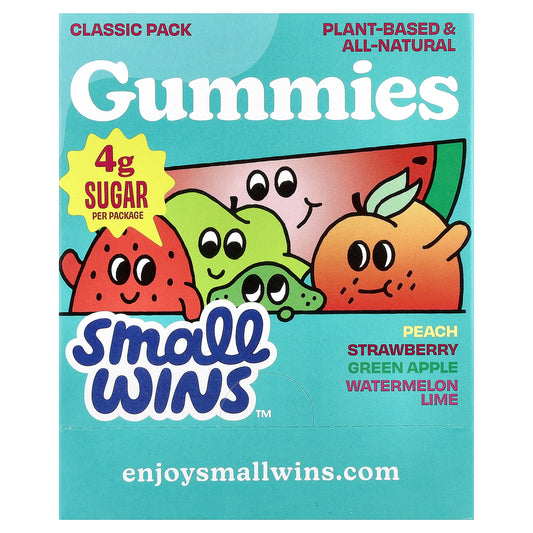 Enjoy Small Wins, Gummies, Classic Pack, Peach, Strawberry, Green Apple, Watermelon, Lime, 6 Packs, 1.8 oz (50 g) Each