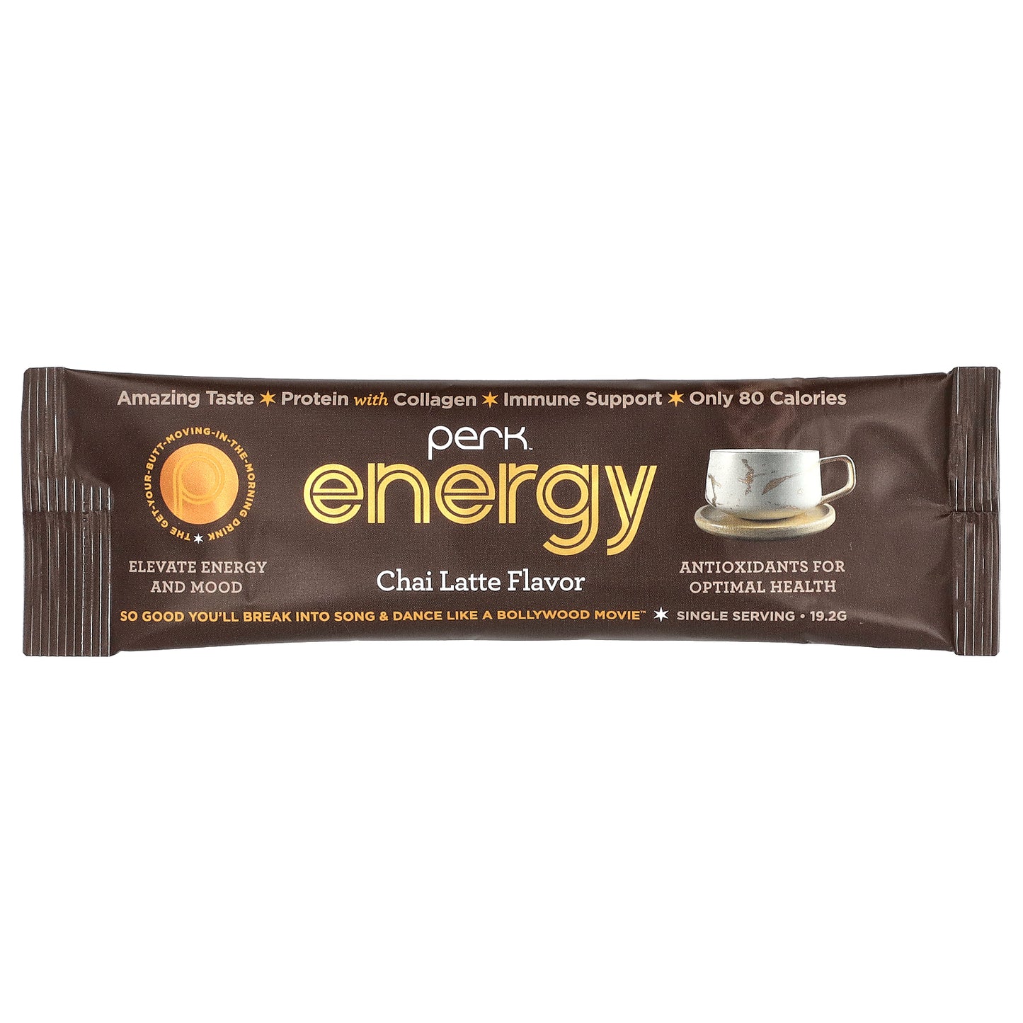 Perk Energy, Chai Latte, 10 Stick Packs, (19.2 g) Each