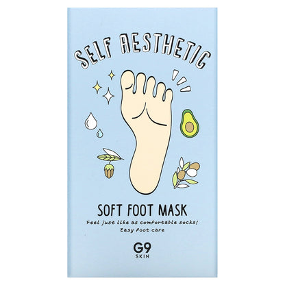 G9skin, Self Aesthetic, Soft Foot Mask, 5 Masks, 0.40 fl oz (12 ml)