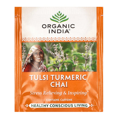 Organic India, Tulsi Turmeric Chai, 18 Infusion Bags, 1.27 oz (36 g)