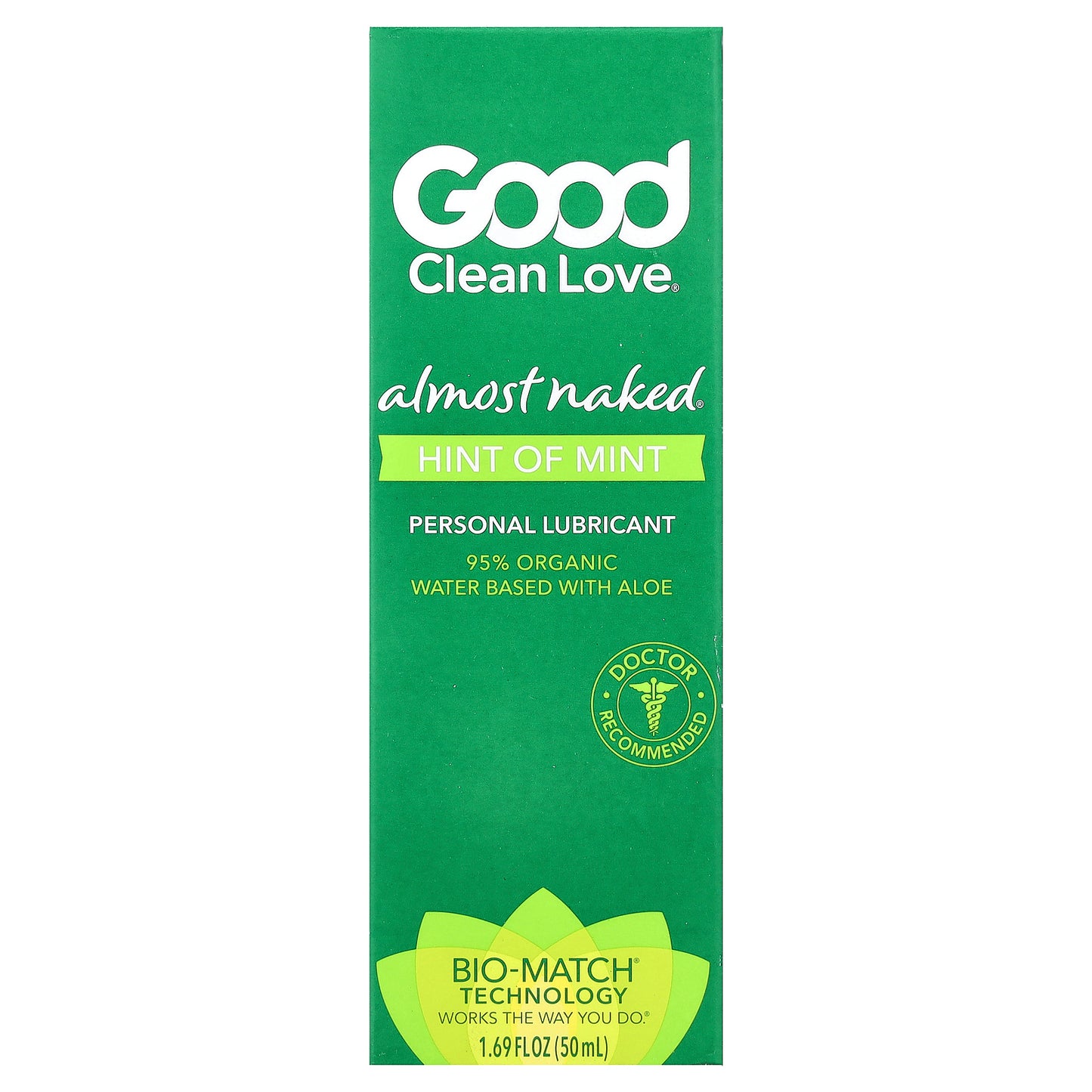 Good Clean Love, Almost Naked®, Personal Lubricant, Hint of Mint, 1.69 fl oz (50 ml)