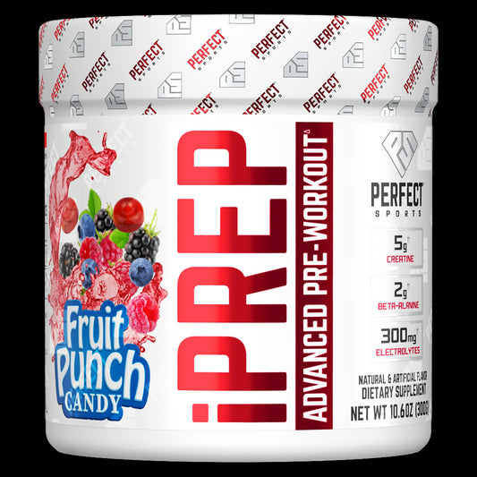 PERFECT Sports, iPrep, Advanced Pre-Workout, Fruit Punch Candy, 10.6 oz (300 g)