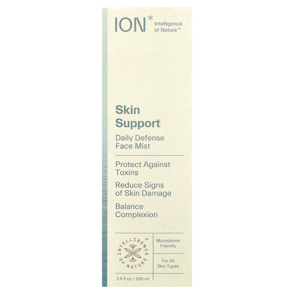 ION Intelligence of Nature, Skin Support, Daily Defense Face Mist, For All Skin Types, 3.4 fl oz (100 ml)