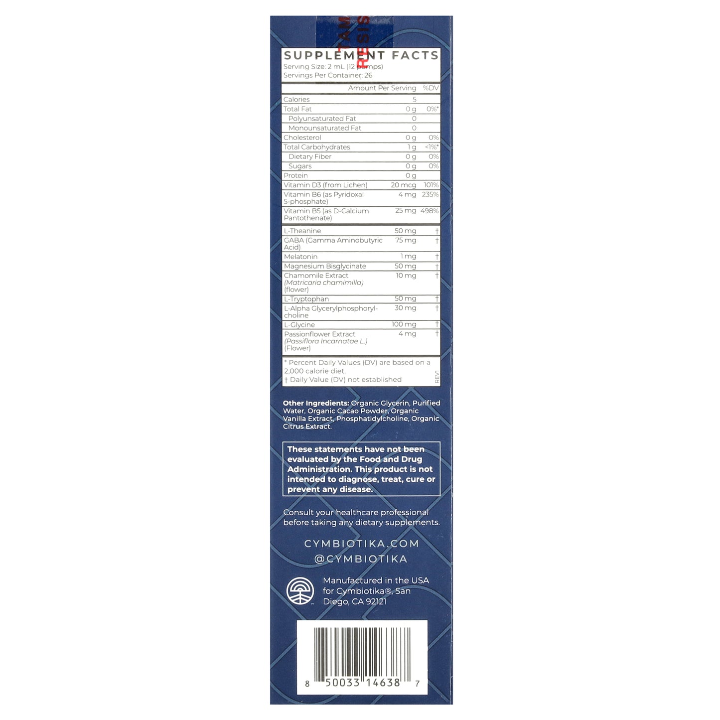 Cymbiotika, Sleep, Liposomal Delivery, Cacao, 1.7 fl oz (52 ml)