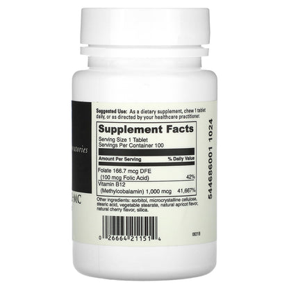 DaVinci Laboratories, Chewable B12-MC, 100 Tablets