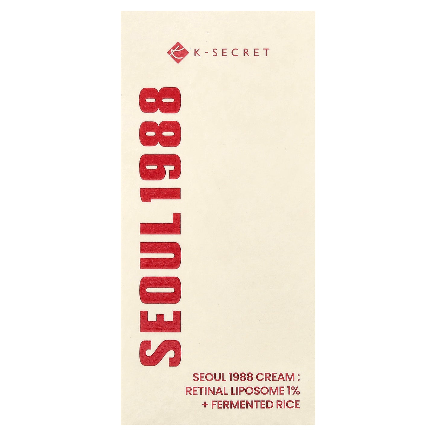 K-Secret, Seoul 1988 Cream, Retinal Liposome 1% + Fermented Rice, 1.69 fl oz (50 ml)