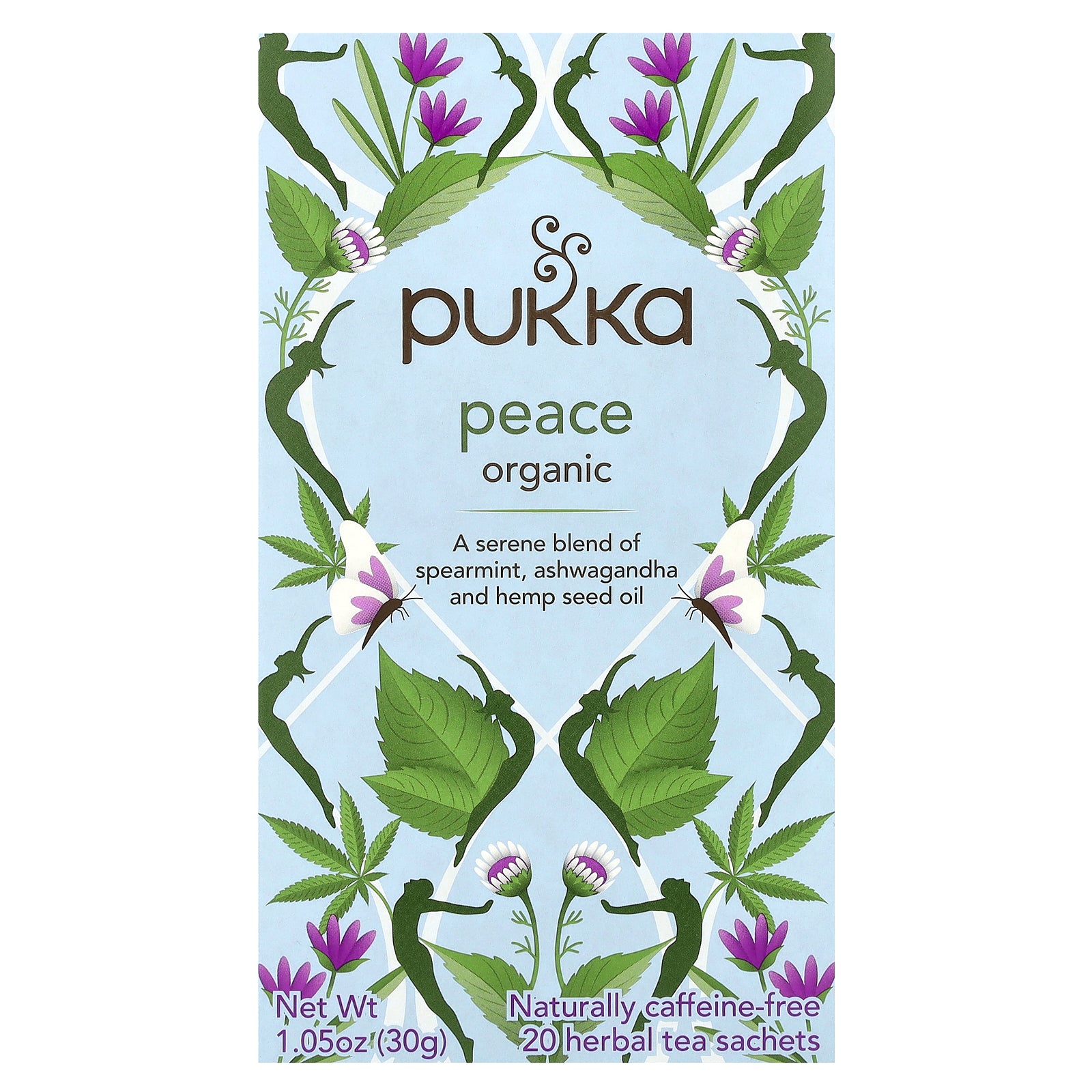 Pukka Herbs, Organic Herbal Tea, Peace, Caffeine-Free, 20 Sachets, 1.05 oz (30 g)