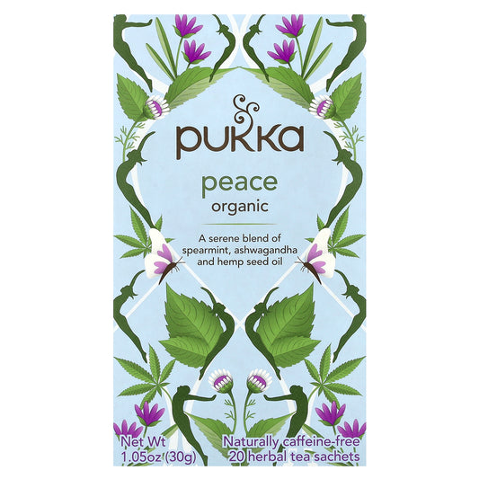 Pukka Herbs, Organic Herbal Tea, Peace, Caffeine-Free, 20 Sachets, 1.05 oz (30 g)