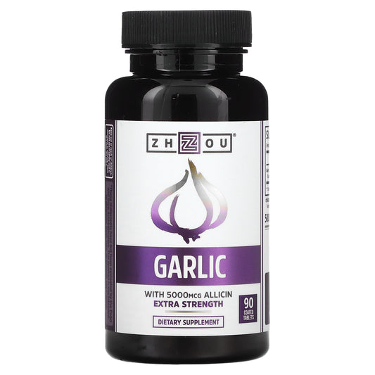 Zhou Nutrition, Garlic Extra Strength, 90 Coated Tablets