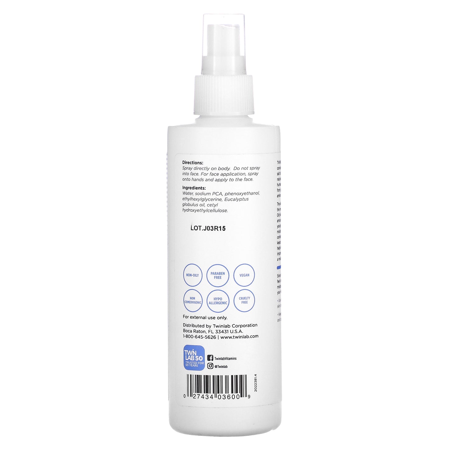 Twinlab, Na-PCA, For Face and Body, 8 fl oz (237 ml)