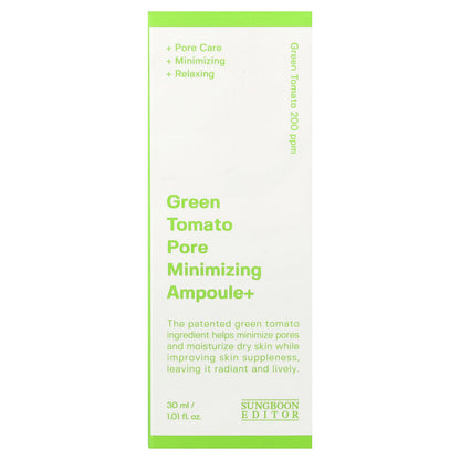 Sungboon Editor, Green Tomato Pore Minimizing Ampoule+, 1.01 fl oz (30 ml)