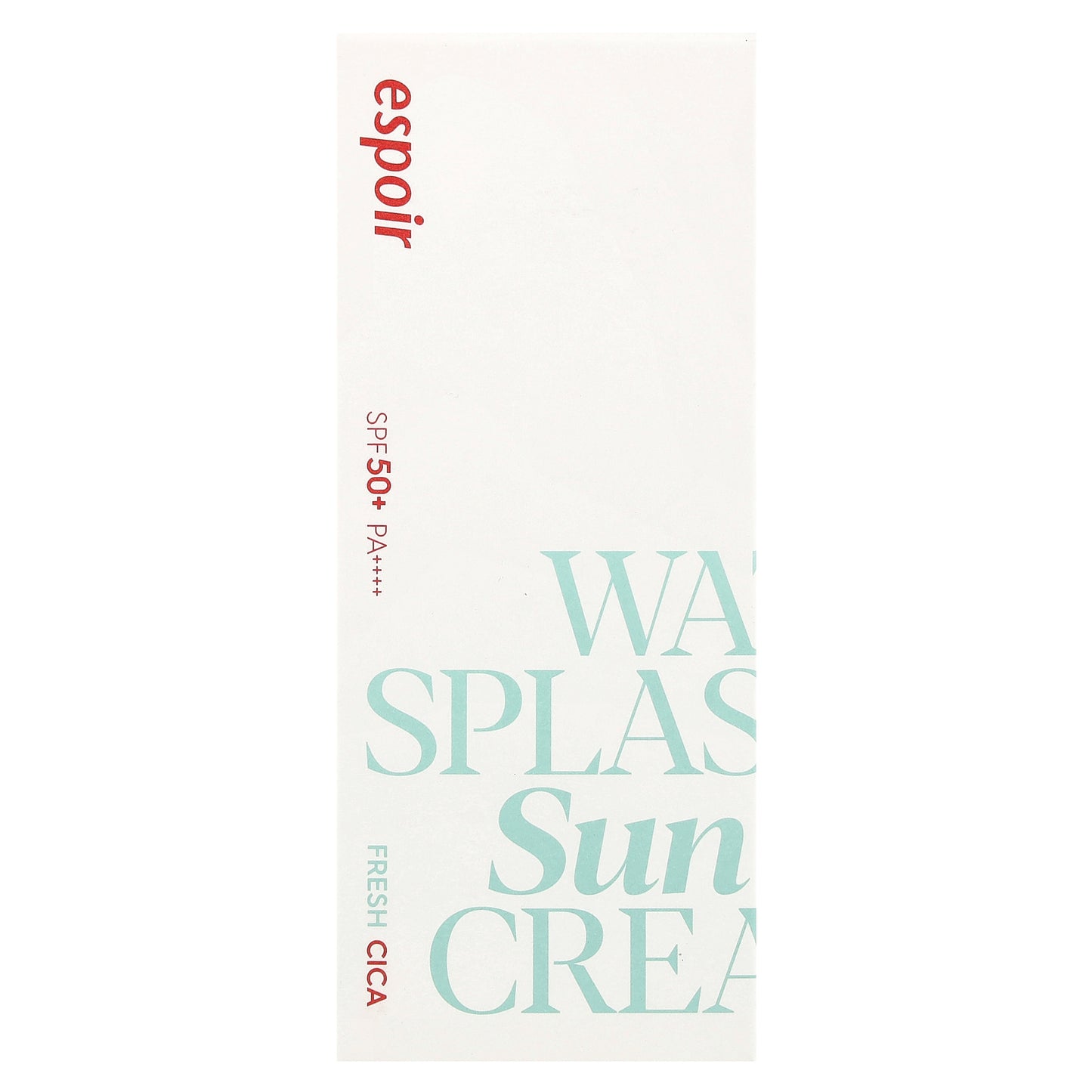 Espoir, Water Splash Sun Cream, Fresh Cica, SPF 50+ PA++++, 60 ml