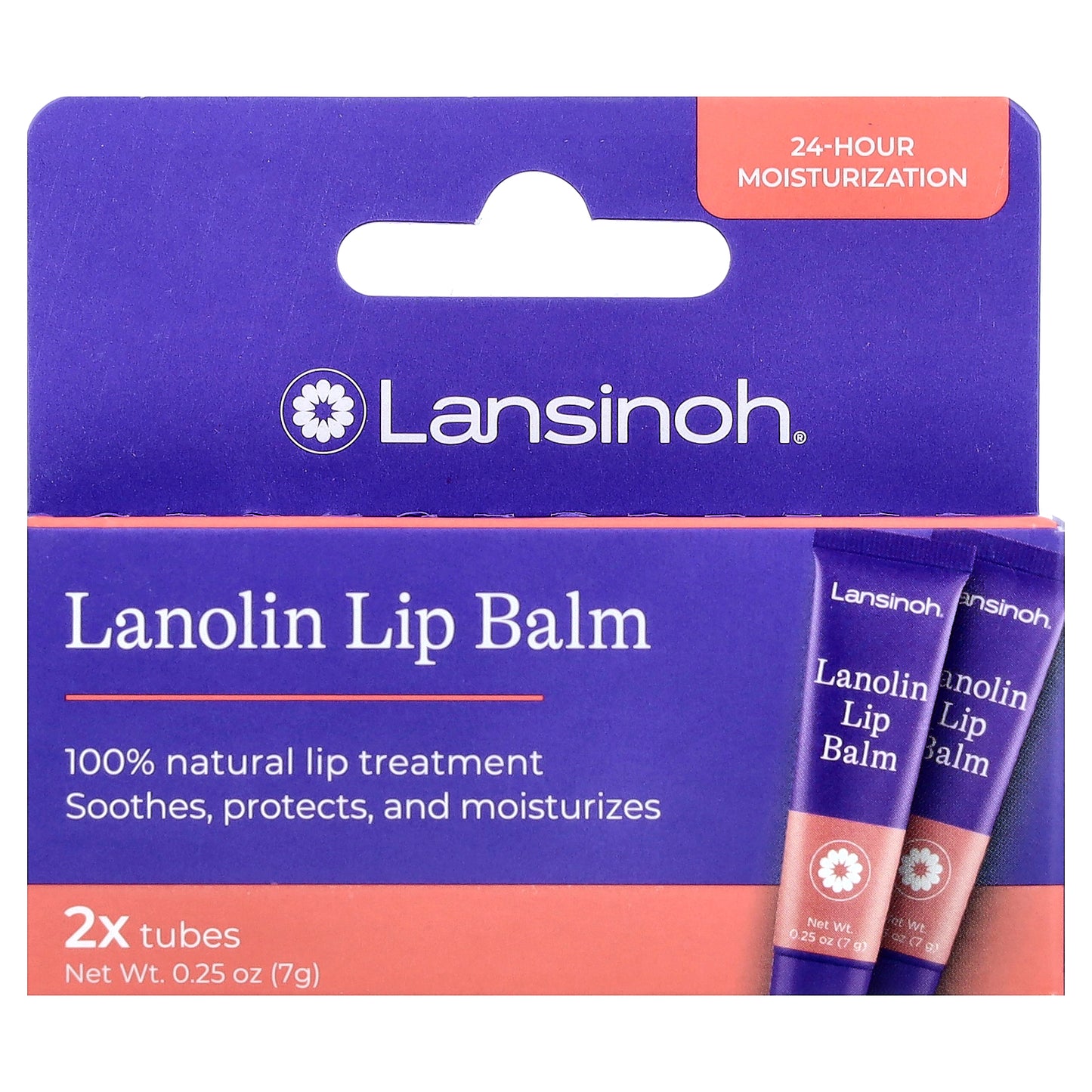 Lansinoh, Lanolin Lip Balm, 2 Pack, 0.25 oz (7 g) Each