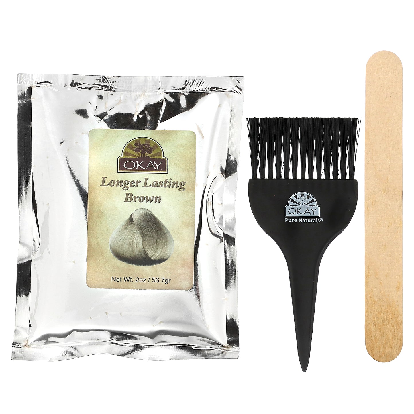 Okay Pure Naturals, Henna, Longer-Lasting Hair Color, Brown, 2 oz (56.7 g)