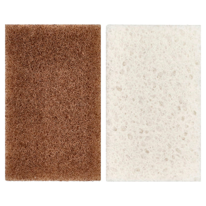 Full Circle, In a Nutshell™, Walnut Scrubber Sponges, 2 Sponges, 4.4" x 2.75" (11.2 cm x 7 cm) Each