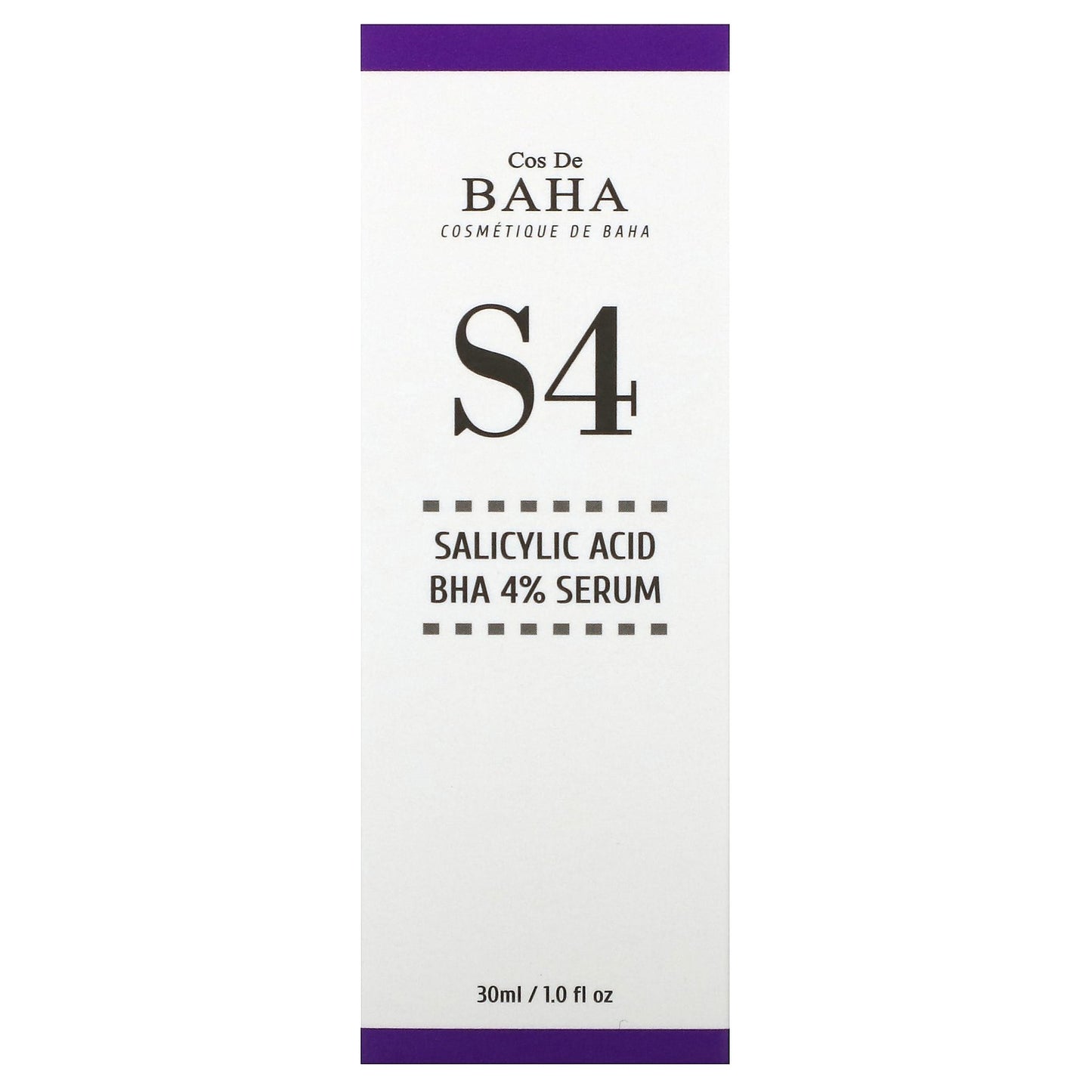 Cos De BAHA, S4, Salicylic Acid BHA 4% Serum, 1 fl oz (30 ml)