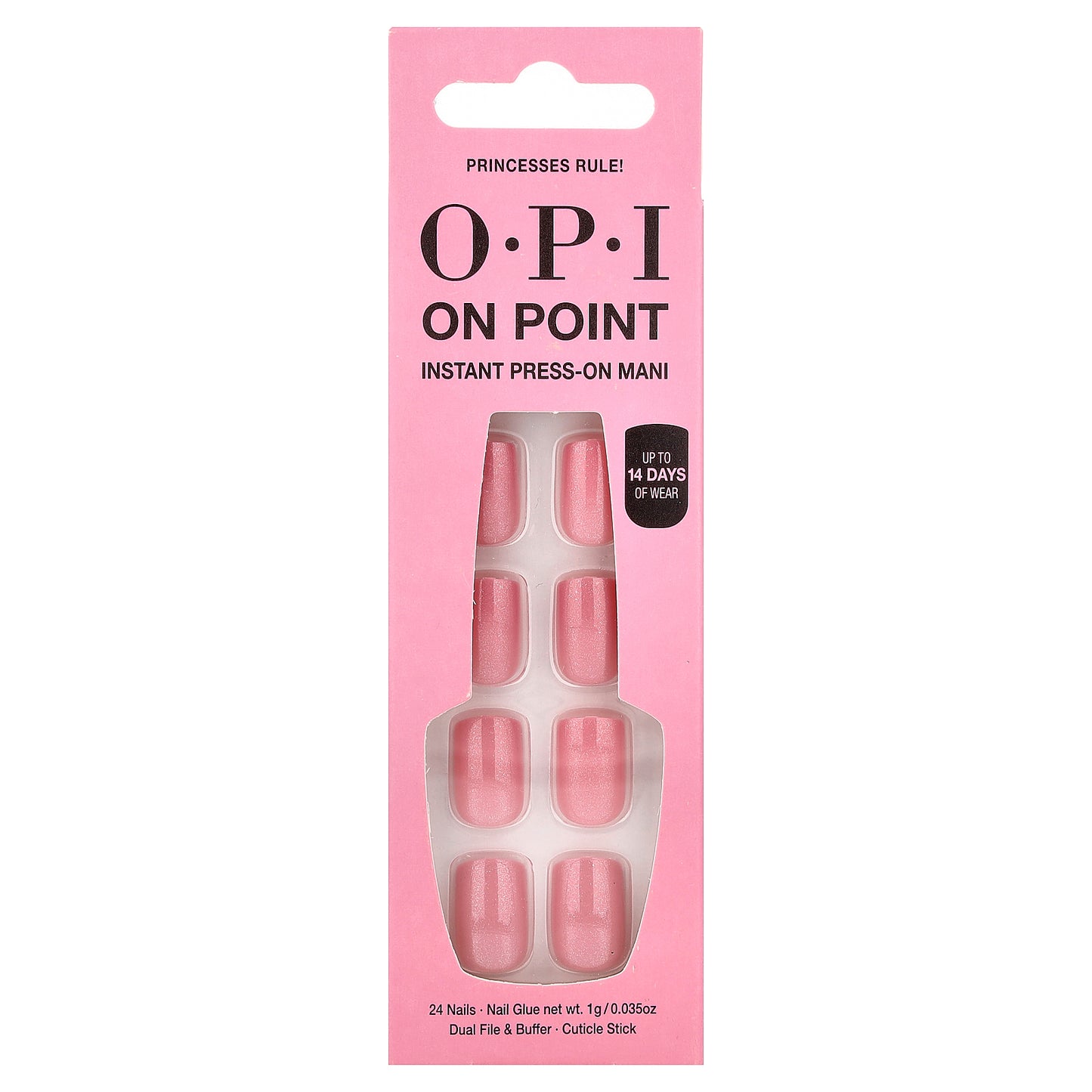 OPI, On Point, Instant Press-On Mani, Short Length, Princesses Rule!, 27 Piece Kit
