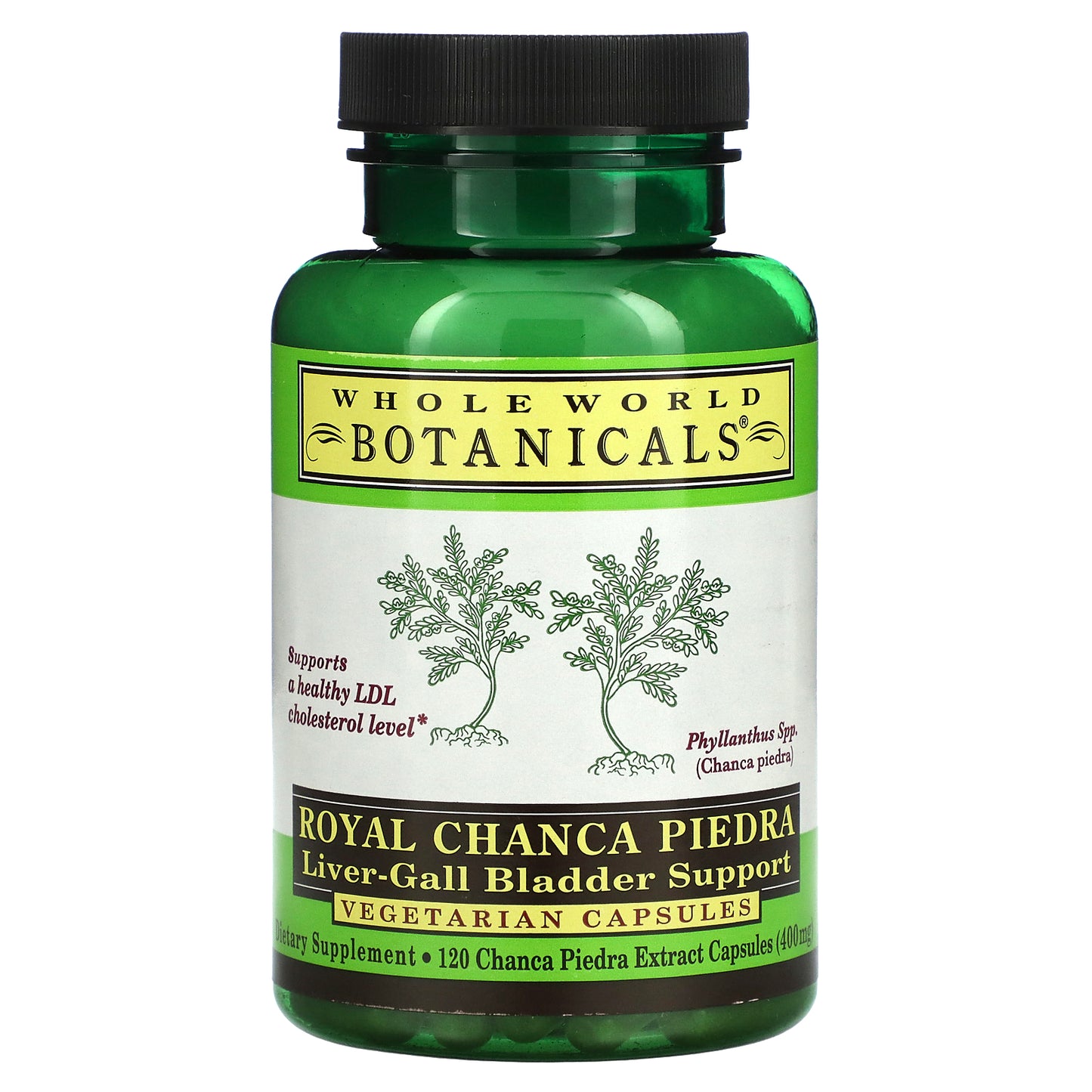 Whole World Botanicals, Royal Chanca Piedra, Liver-Gall Bladder Support, 400 mg, 120 Vegetarian Capsules