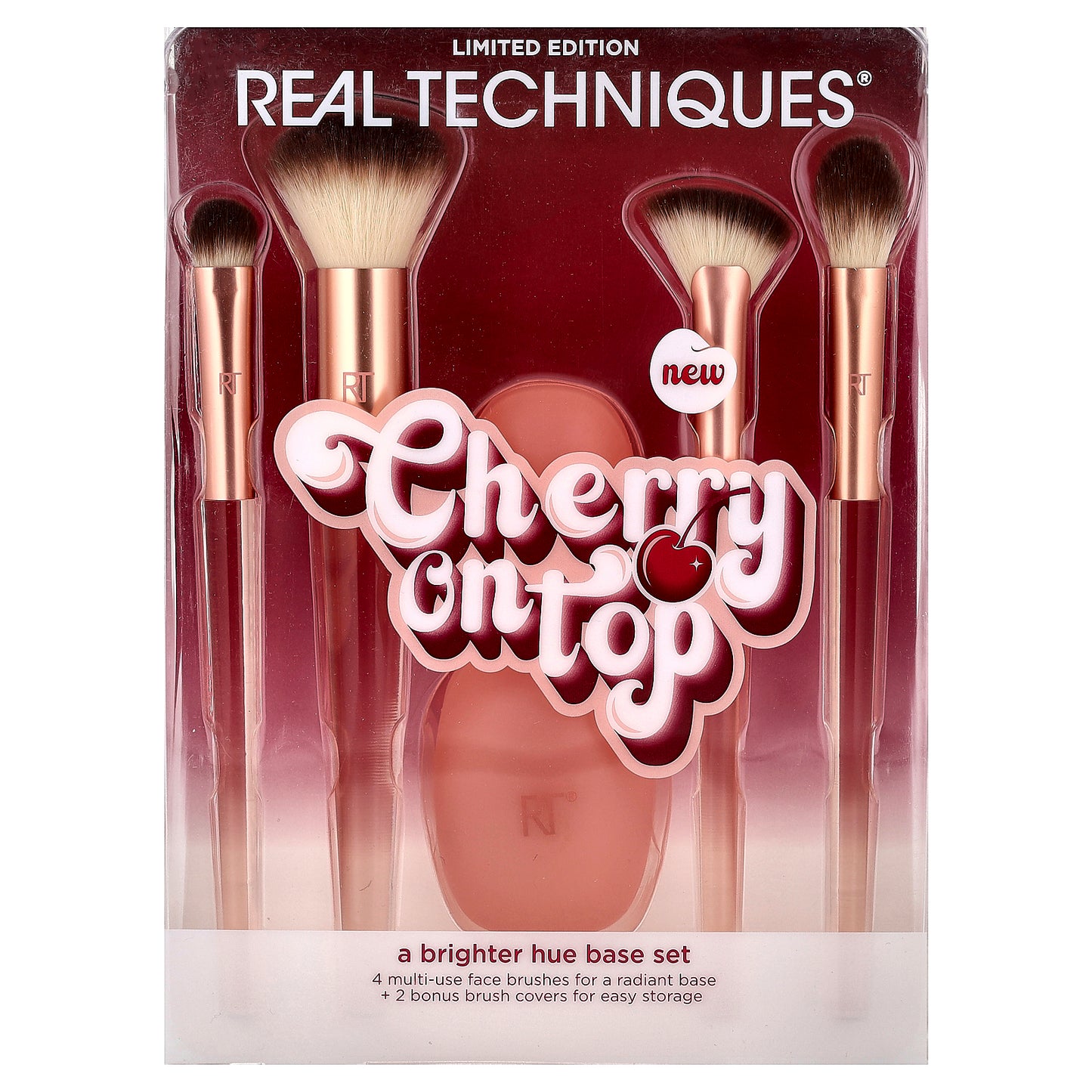 Real Techniques, Cherry On Top, A Brighter Hue Base Set, 6 Piece Set