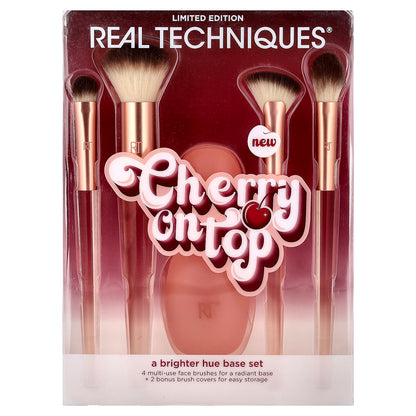 Real Techniques, Cherry On Top, A Brighter Hue Base Set, 6 Piece Set