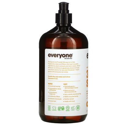 Everyone, 3 in 1 Soap, Cedar + Citrus, 32 fl oz (946 ml)