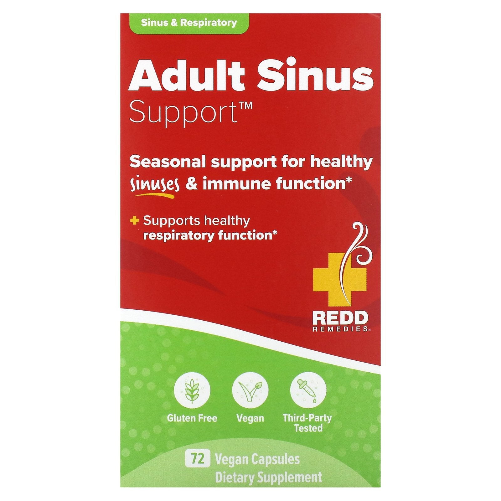 Redd Remedies, Adult Sinus Support, 72 Vegan Capsules