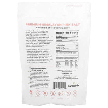 Earth Circle Organics, Premium Himalayan Pink Salt, 16 oz (453.4 g)