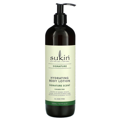 Sukin, Signature, Hydrating Body Lotion, 16.9 fl oz (500 ml)
