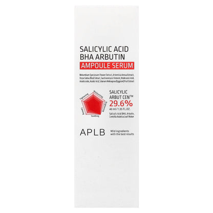 APLB, Salicylic Acid BHA Arbutin Ampoule Serum, 1.35 fl oz (40 ml)