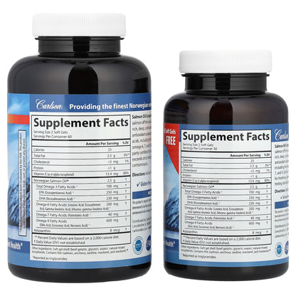 Carlson, Salmon Oil Complete, 180 Soft Gels