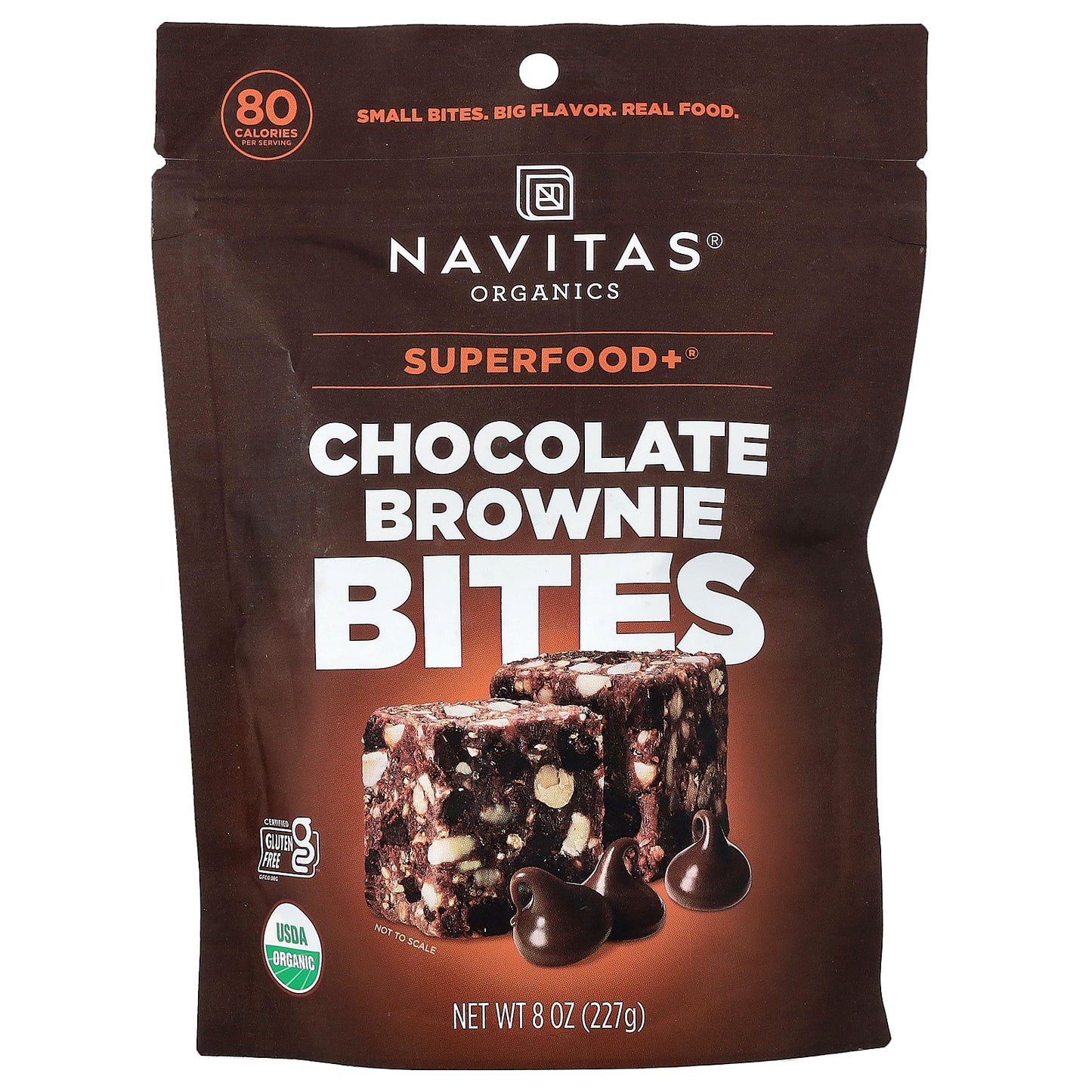 Navitas Organics, Superfood+®, Chocolate Brownie Bites, 8 oz (227 g)
