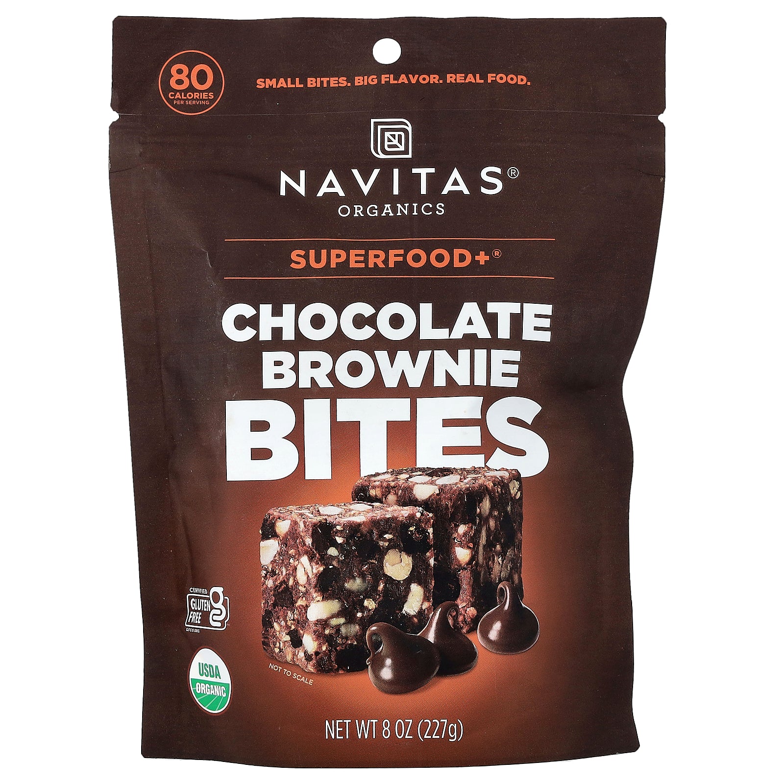 Navitas Organics, Superfood+®, Chocolate Brownie Bites, 8 oz (227 g)