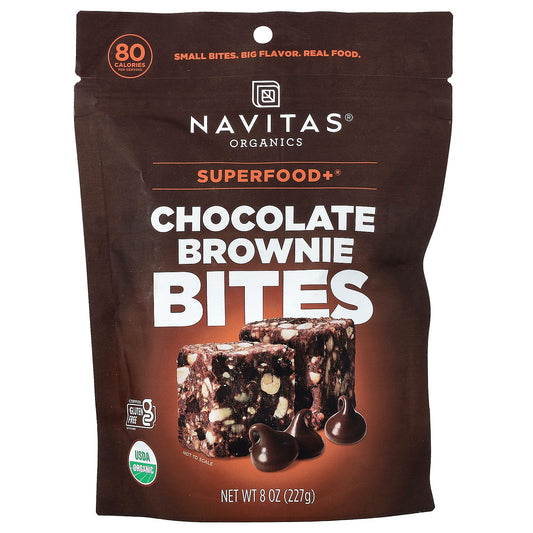 Navitas Organics, Superfood+®, Chocolate Brownie Bites, 8 oz (227 g)
